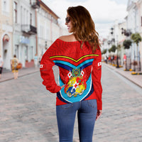 Tonga Mate Ma'a Rugby Women Off Shoulder Sweater Jersey LT6 - Polynesian Pride