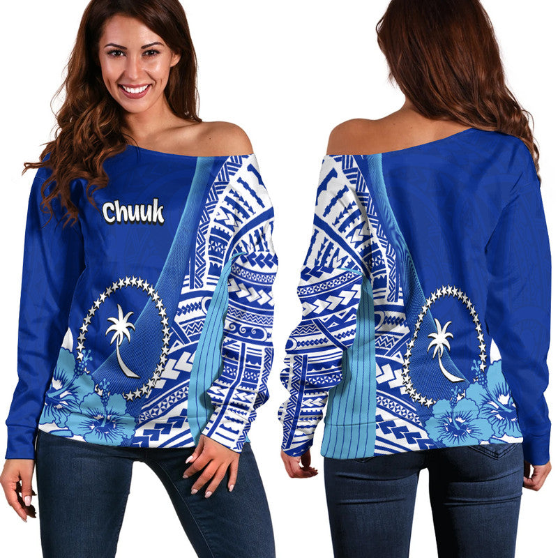 Chuuk Of Micronesia Women Off Shoulder Sweater Vibe Style LT6 - Polynesian Pride