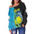 Hawaii Seal Of Hawaii Hibiscus Ocean Turtle Polynesian Women's Off Shoulder Sweater - AH - Polynesian Pride