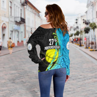 Palau Independence Day Women's Off Shoulder Sweater Special Style LT16 - Polynesian Pride