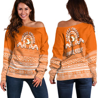 (Custom Personalised)Tailulu College Women's Off Shoulder Sweater Tonga Patterns Style LT6 - Polynesian Pride