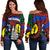 New Caledonia Women's Off Shoulder Sweatshirt Color Flag LT6 - Polynesian Pride