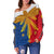 Philippines Women's Off Shoulder Sweatshirt Eagle LT6 - Polynesian Pride