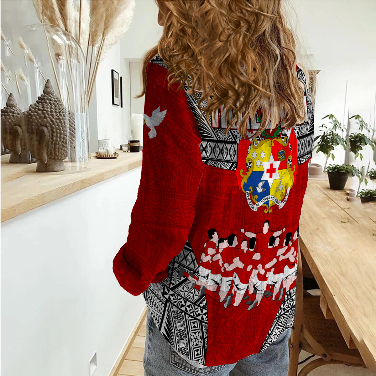 Tonga Rugby Ikale Tahi Sipi Tau Women Casual Shirt - LT2 - Polynesian Pride