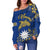 (Custom Personalised) Nauru Independence - The Way Of Water Women Off Shoulder Sweater - LT2 - Polynesian Pride