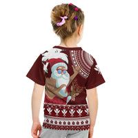 Tropical Christmas Tanned Santa Claus Hawaii Kid T Shirt LT7 - Polynesian Pride