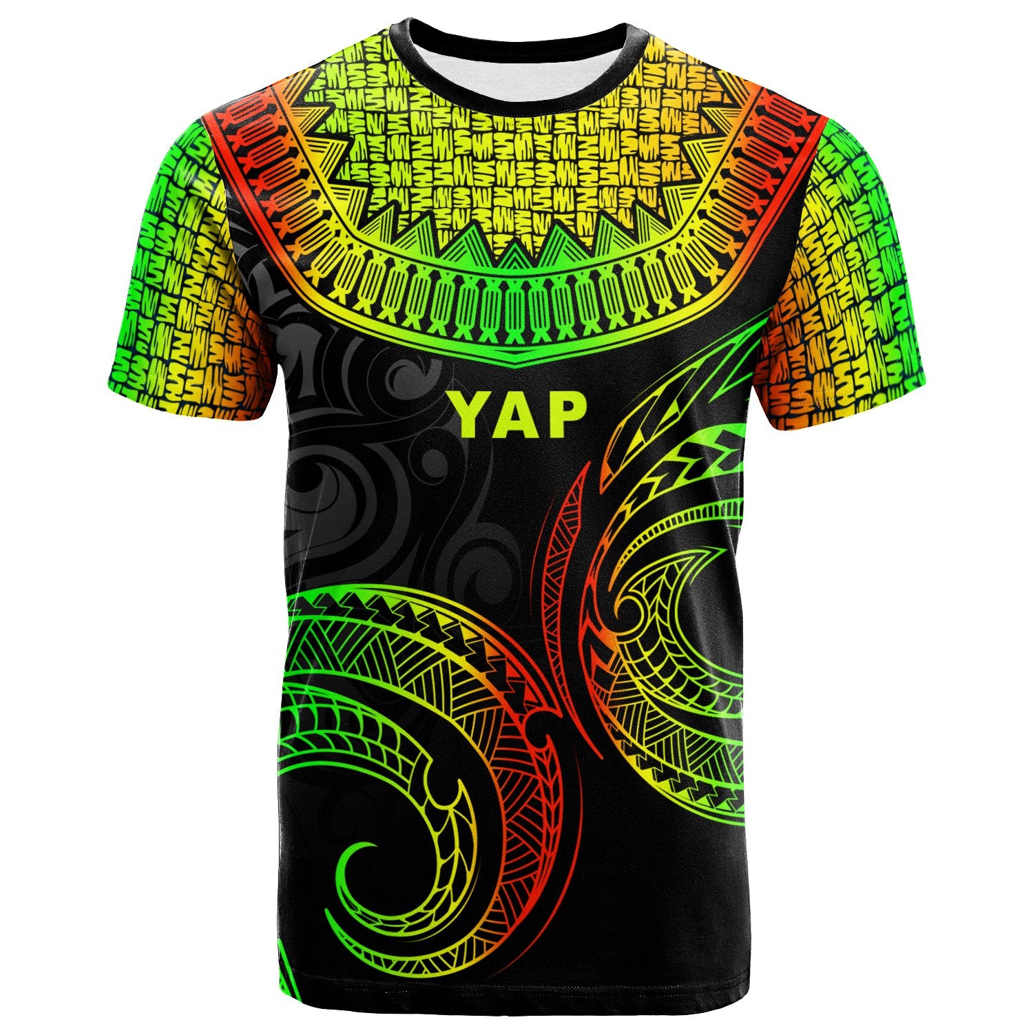 Yap Custom T Shirt Unique Serrated Texture Reggae Unisex Reggae - Polynesian Pride