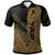 Yap Polo Shirt Gold Color Symmetry Style Unisex Black - Polynesian Pride