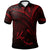 Yap State Polo Shirt Red Color Cross Style Unisex Black - Polynesian Pride