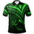 Yap State Polo Shirt Green Color Cross Style Unisex Black - Polynesian Pride