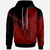 New Caledonia Custom Hoodie Red Color Symmetry Style Unisex Black - Polynesian Pride