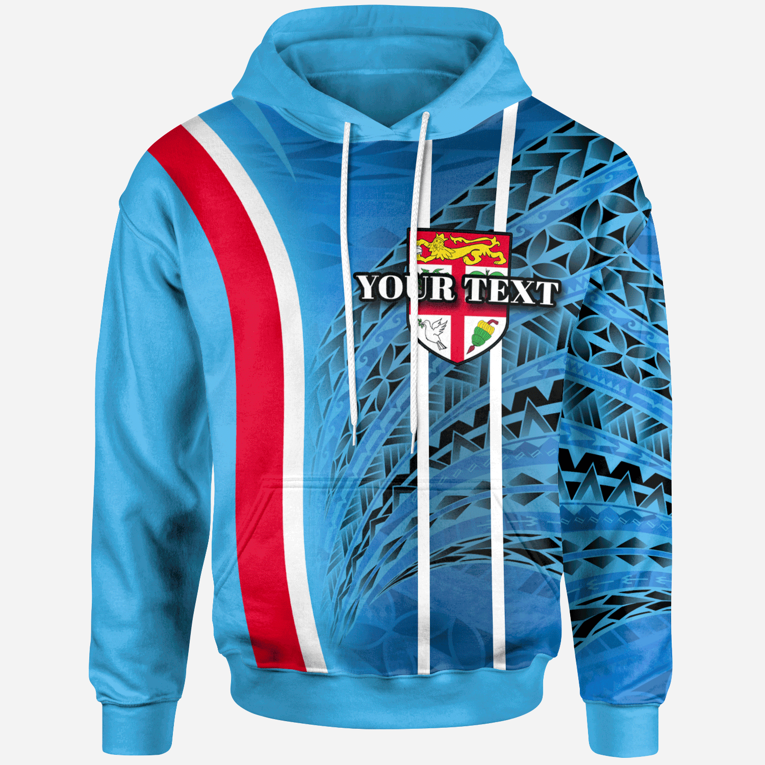 Fiji Hoodie Custom Special style Unisex Blue - Polynesian Pride