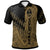 Guam Custom Polo Shirt Gold Color Symmetry Style Unisex Black - Polynesian Pride