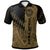 French Polynesia Custom Polo Shirt Gold Color Symmetry Style Unisex Black - Polynesian Pride