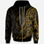 Vanuatu Zip Hoodie Custom Polynesian Pattern Style Gold Color Unisex Gold - Polynesian Pride