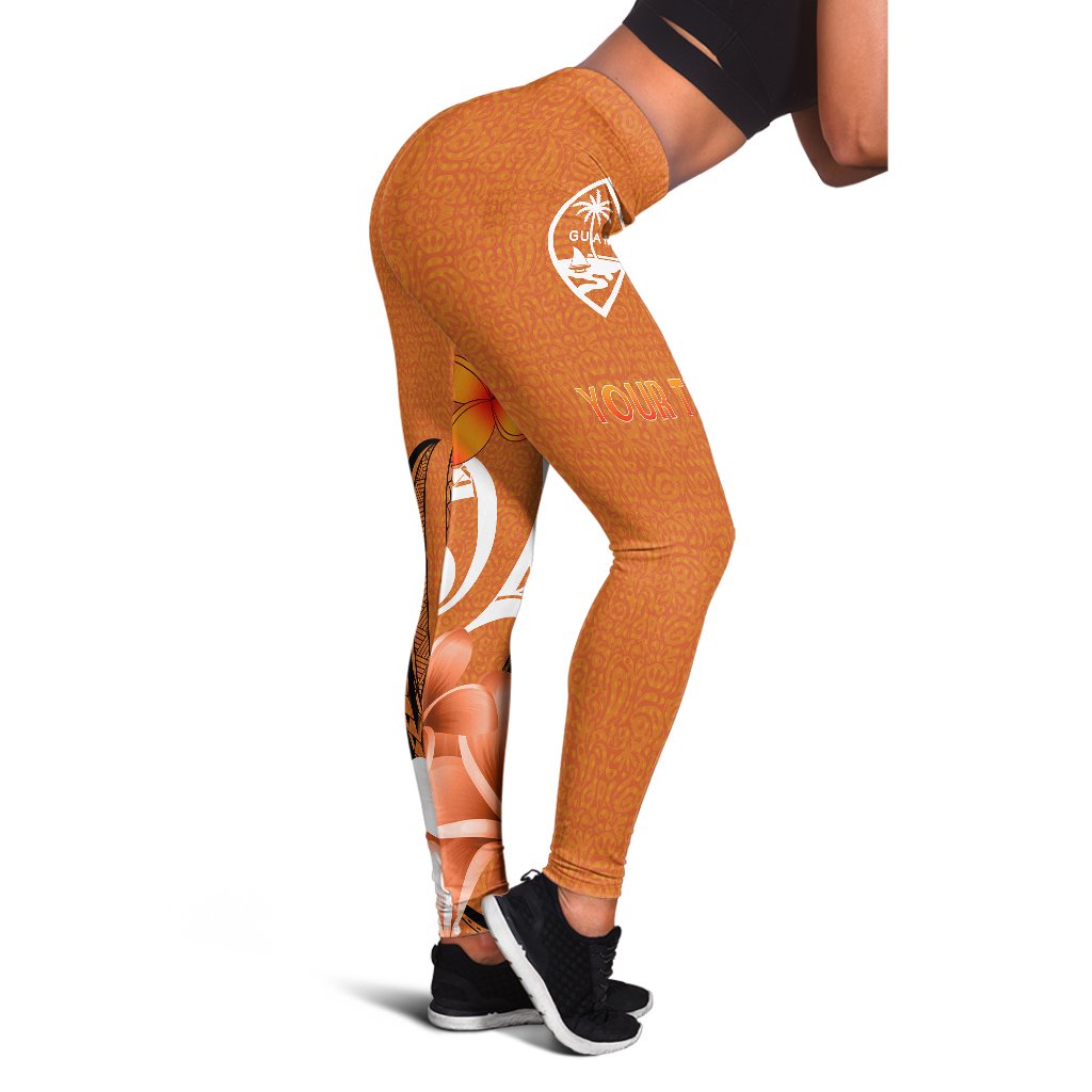 Custom Guam Personalised Leggings - Guamanian Spirit Orange - Polynesian Pride