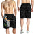 Pohnpei Custom Personalised Men's Short - Pohnpei Seal Polynesian Patterns Plumeria (Black) - Polynesian Pride