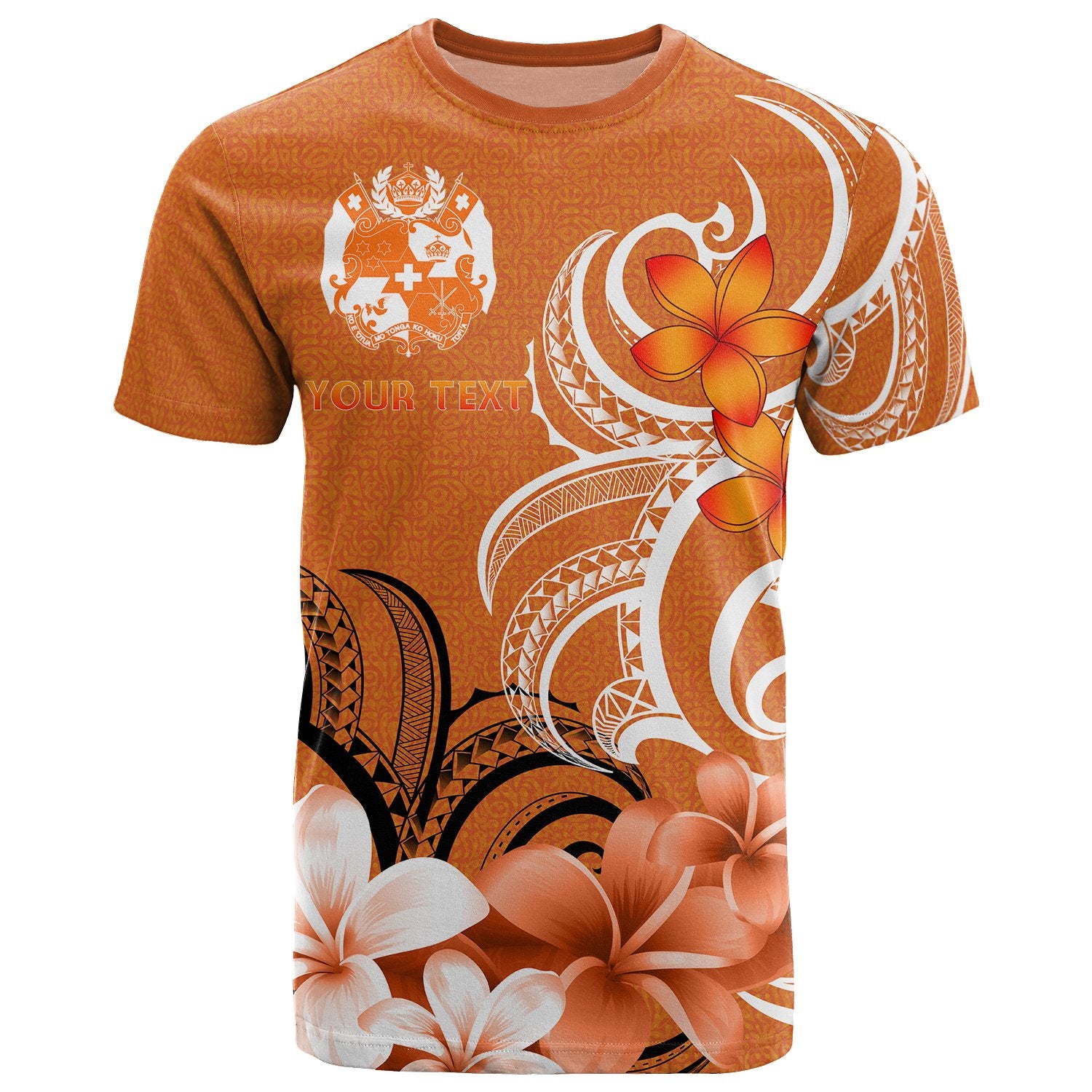 Custom Tonga Custom T Shirt Tongan Spirit Unisex Orange - Polynesian Pride