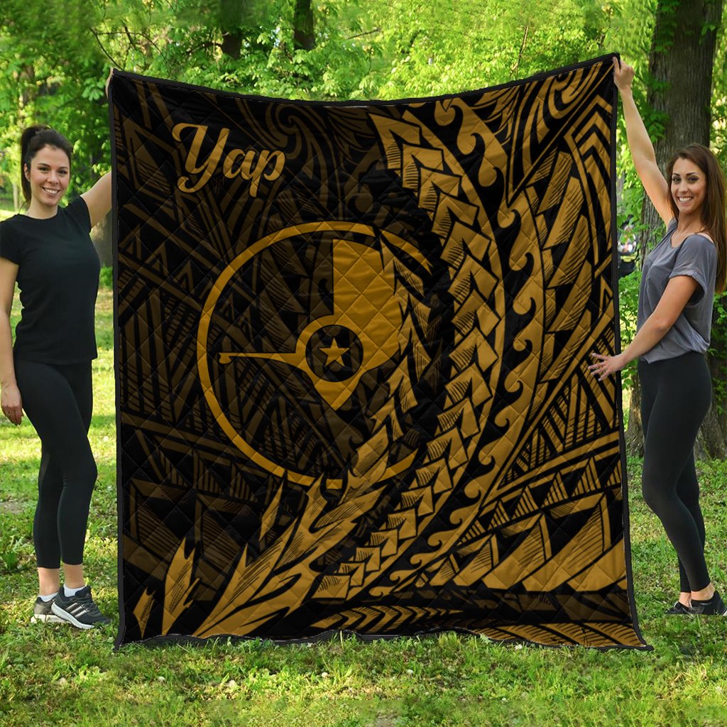 Yap Premium Quilt - Wings Style Black - Polynesian Pride