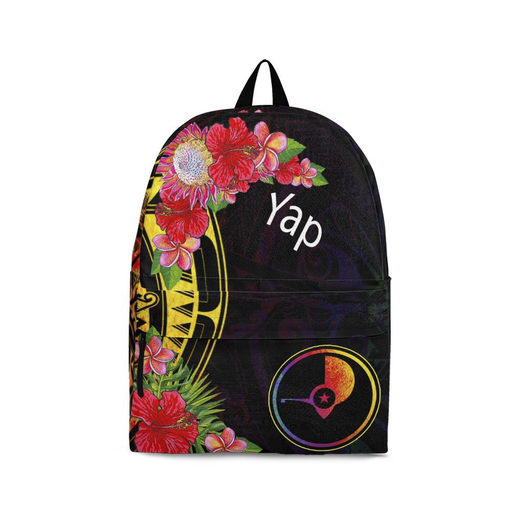 Yap State Backpack - Tropical Hippie Style Black - Polynesian Pride