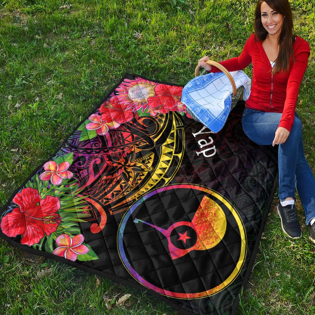 Yap State Premium Quilt - Tropical Hippie Style - Polynesian Pride