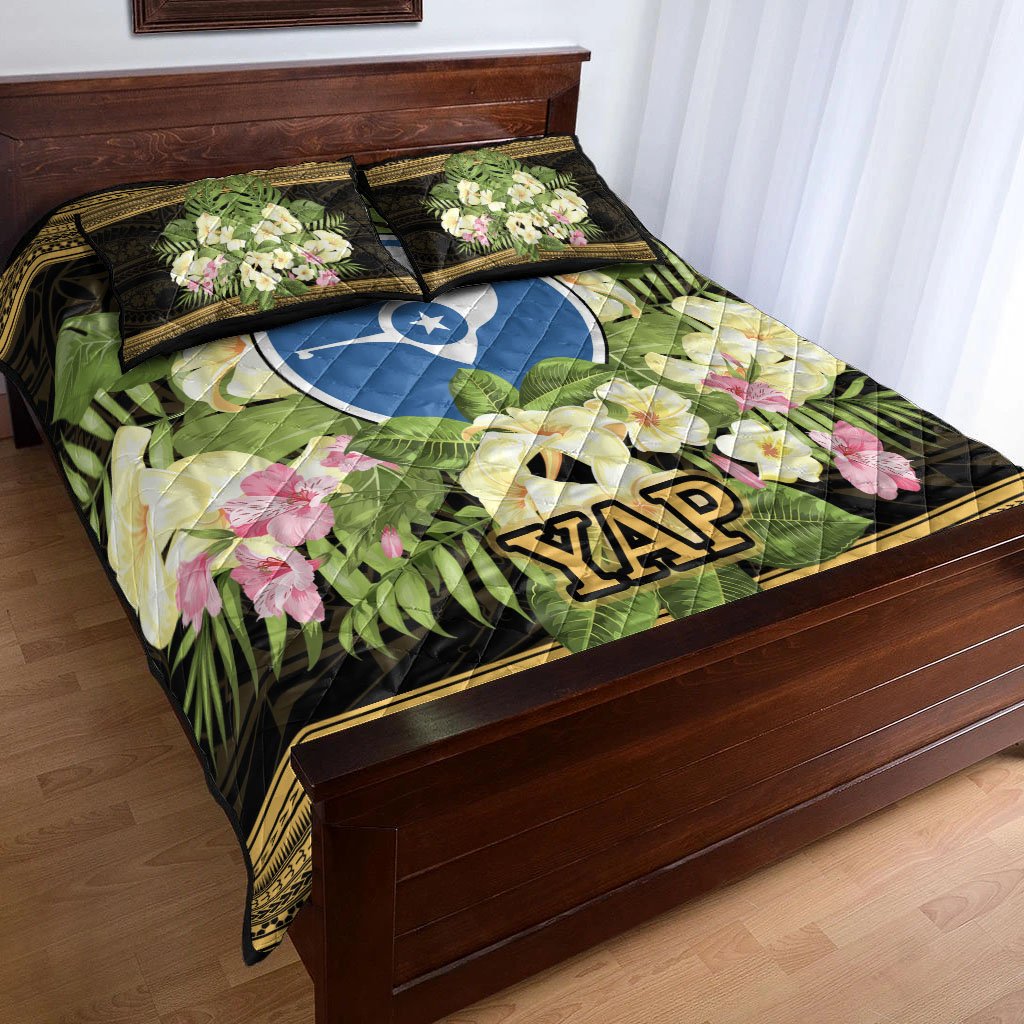 Yap State Quilt Bed Set - Polynesian Gold Patterns Collection - Polynesian Pride