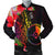 Yap State Men's Bomber Jacket - Tropical Hippie Style Black - Polynesian Pride