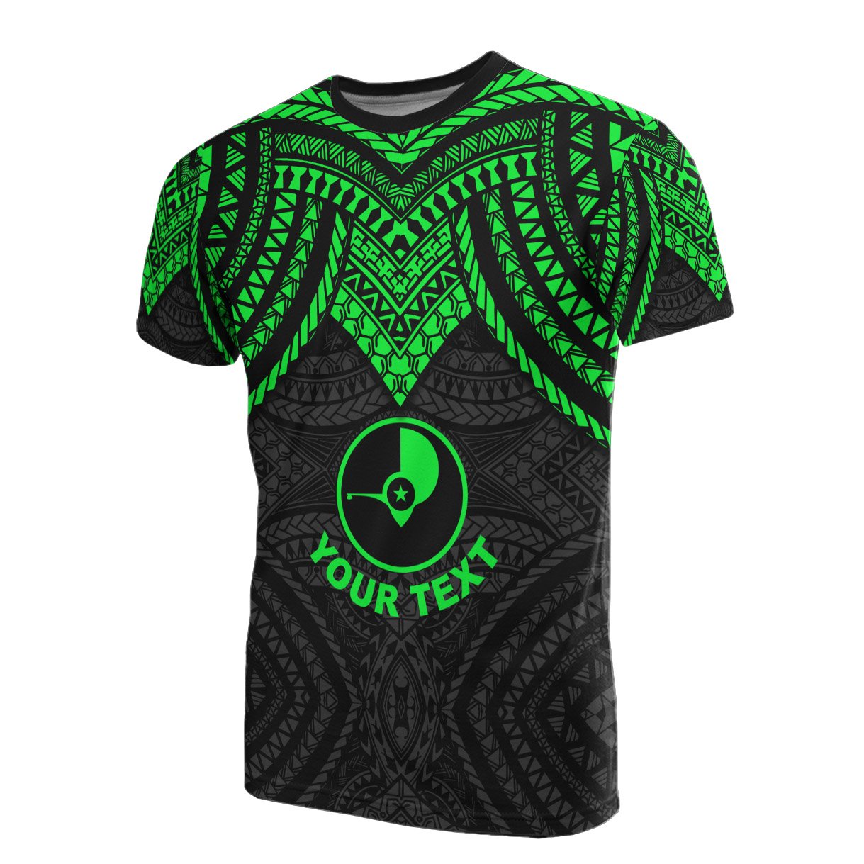 Yap Custom T Shirt Micronesian Pattern Green Armor Style Unisex Green - Polynesian Pride