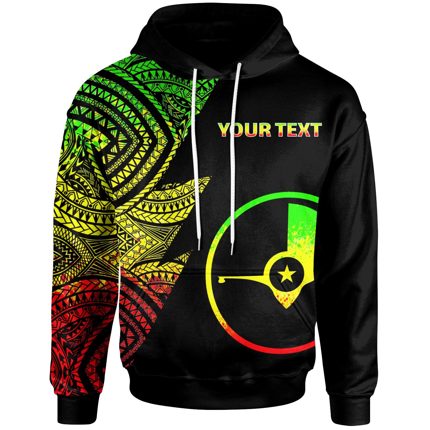 Yap Custom Personalized Hoodie Flash Style Reggae Unisex Reggae - Polynesian Pride