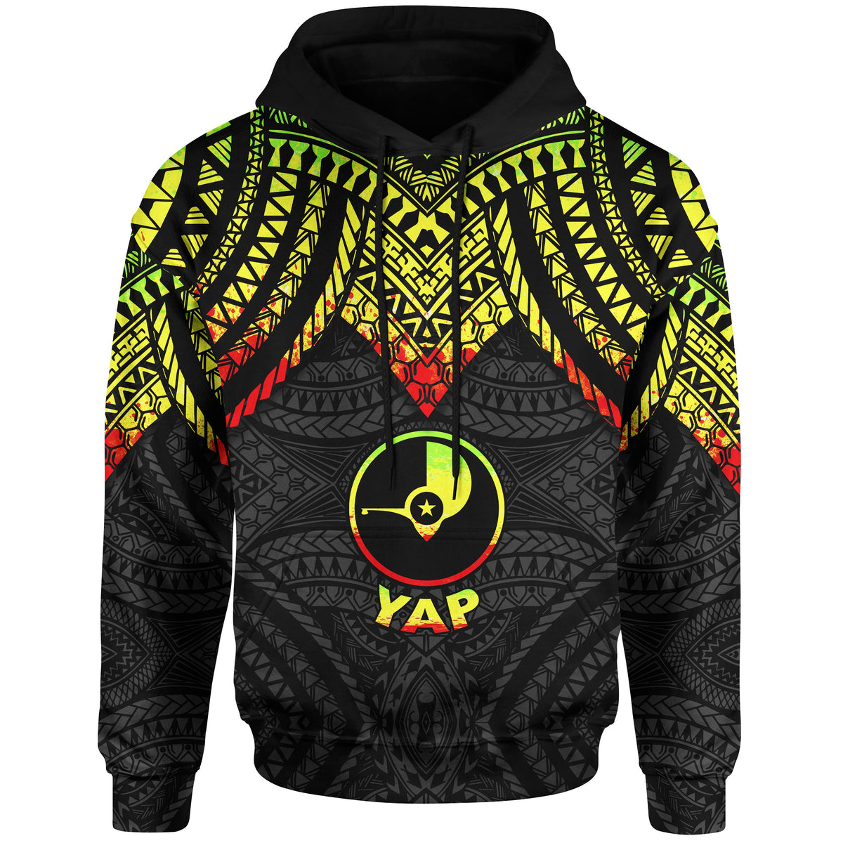 Yap Hoodie Micronesian Pattern Armor Style - Polynesian Pride