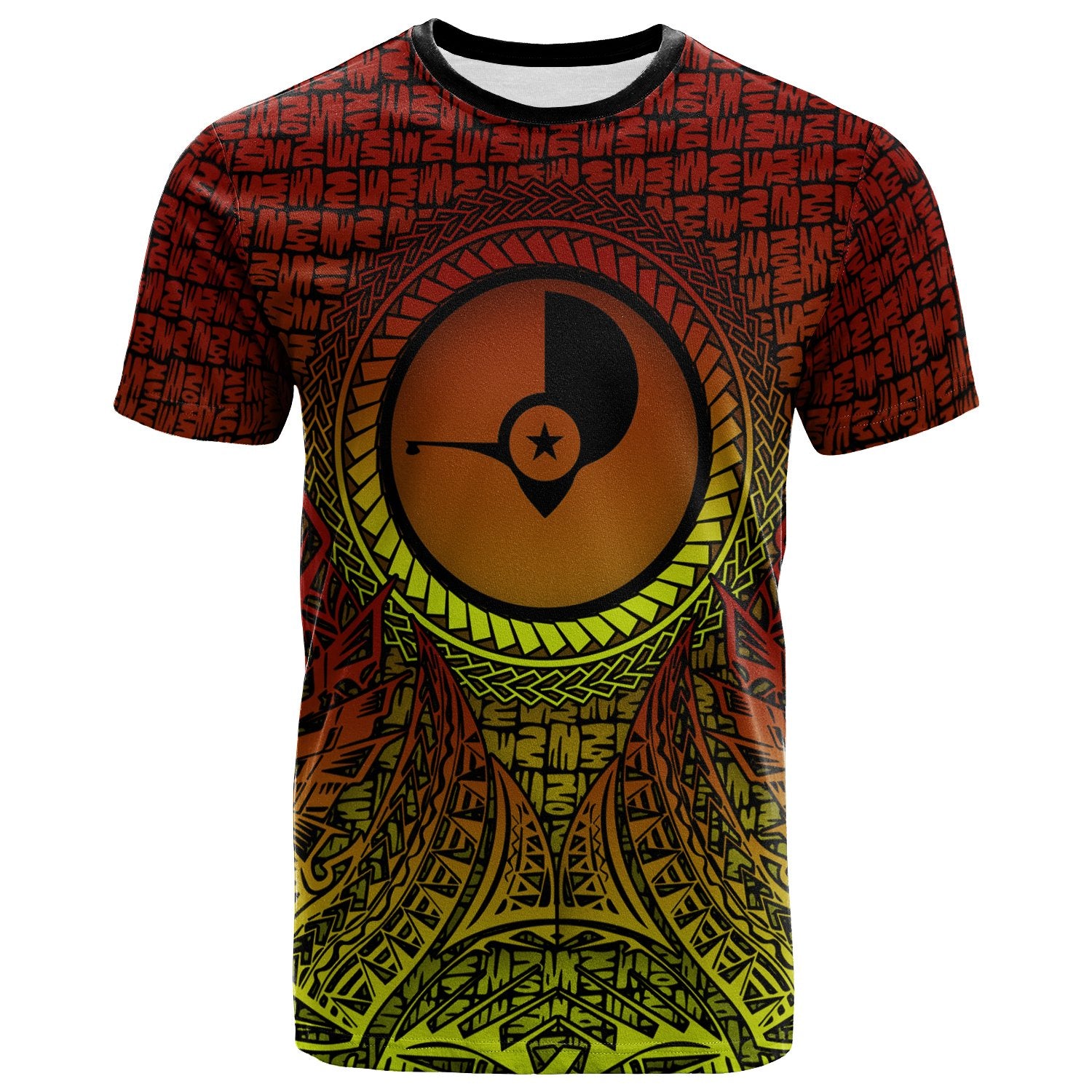 Yap Micronesian T Shirt Circle Pattern Unisex Red - Polynesian Pride