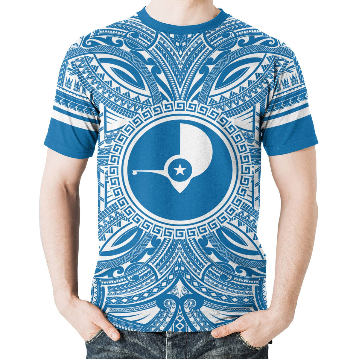 Yap T Shirt Yap Coat of Arms Polynesian Flag Color - Polynesian Pride