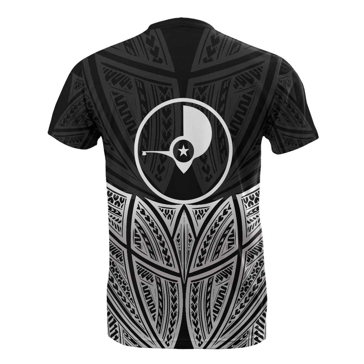 Yap Polynesian Custom T Shirt Black Pride Map and Seal - Polynesian Pride