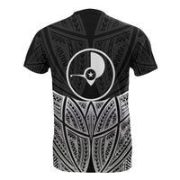 Yap Polynesian Custom T Shirt Black Pride Map and Seal - Polynesian Pride