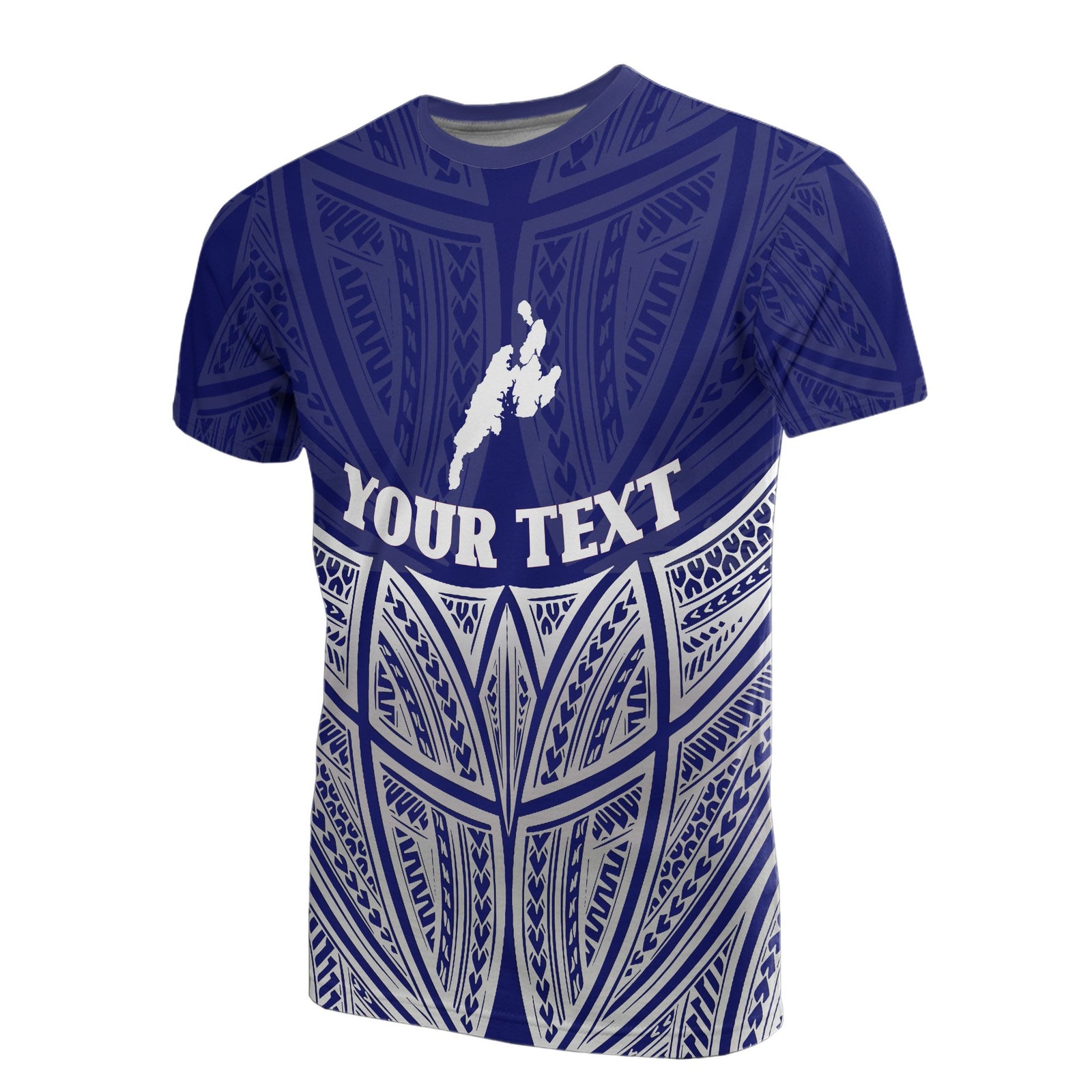 Yap Polynesian Custom T Shirt Blue Pride Map and Seal Unisex Blue - Polynesian Pride