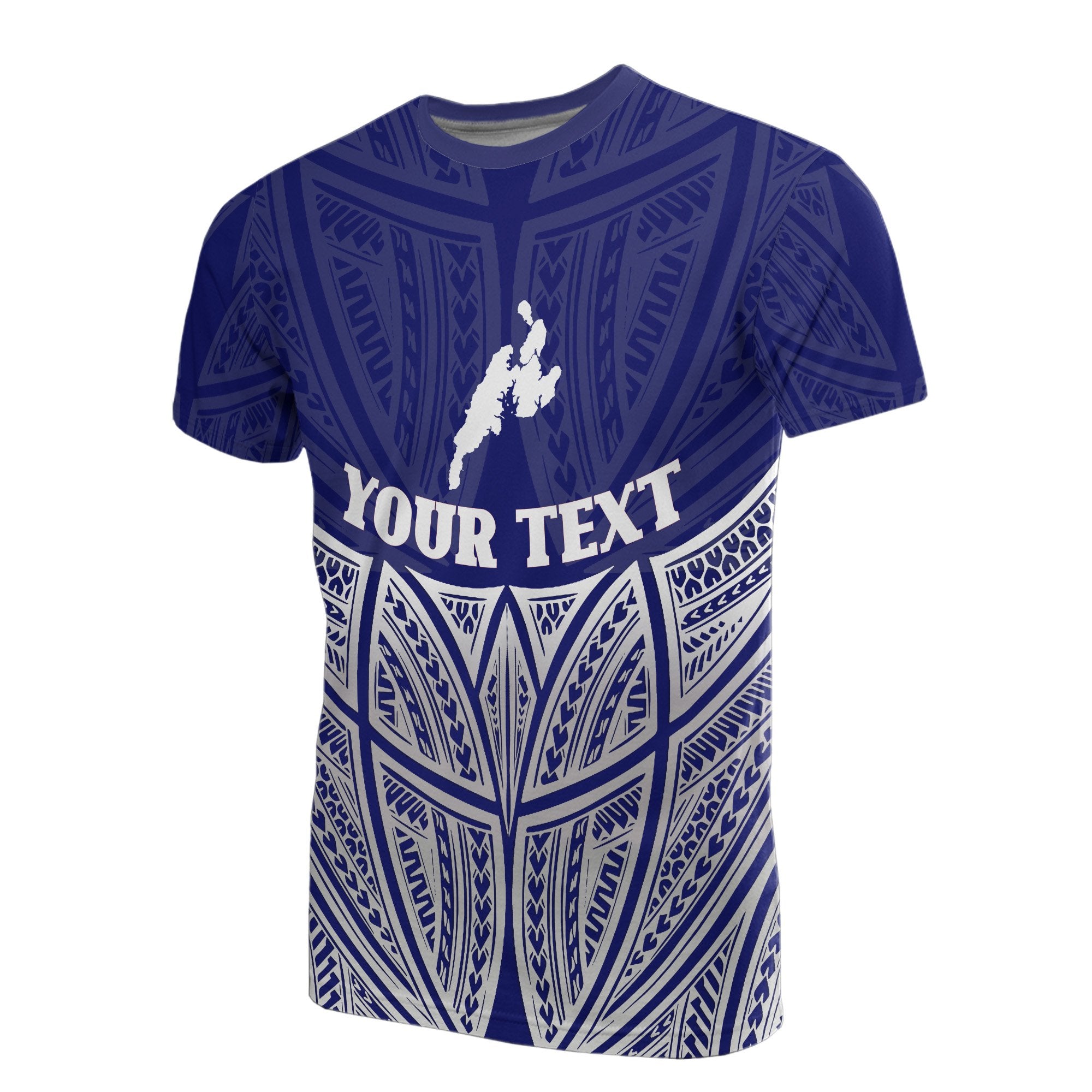 Yap Polynesian Custom T Shirt Blue Pride Map and Seal Unisex Blue - Polynesian Pride