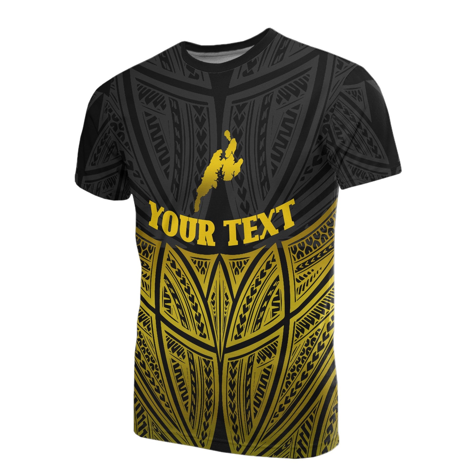 Yap Polynesian Custom T Shirt Gold Pride Map and Seal Unisex Gold - Polynesian Pride