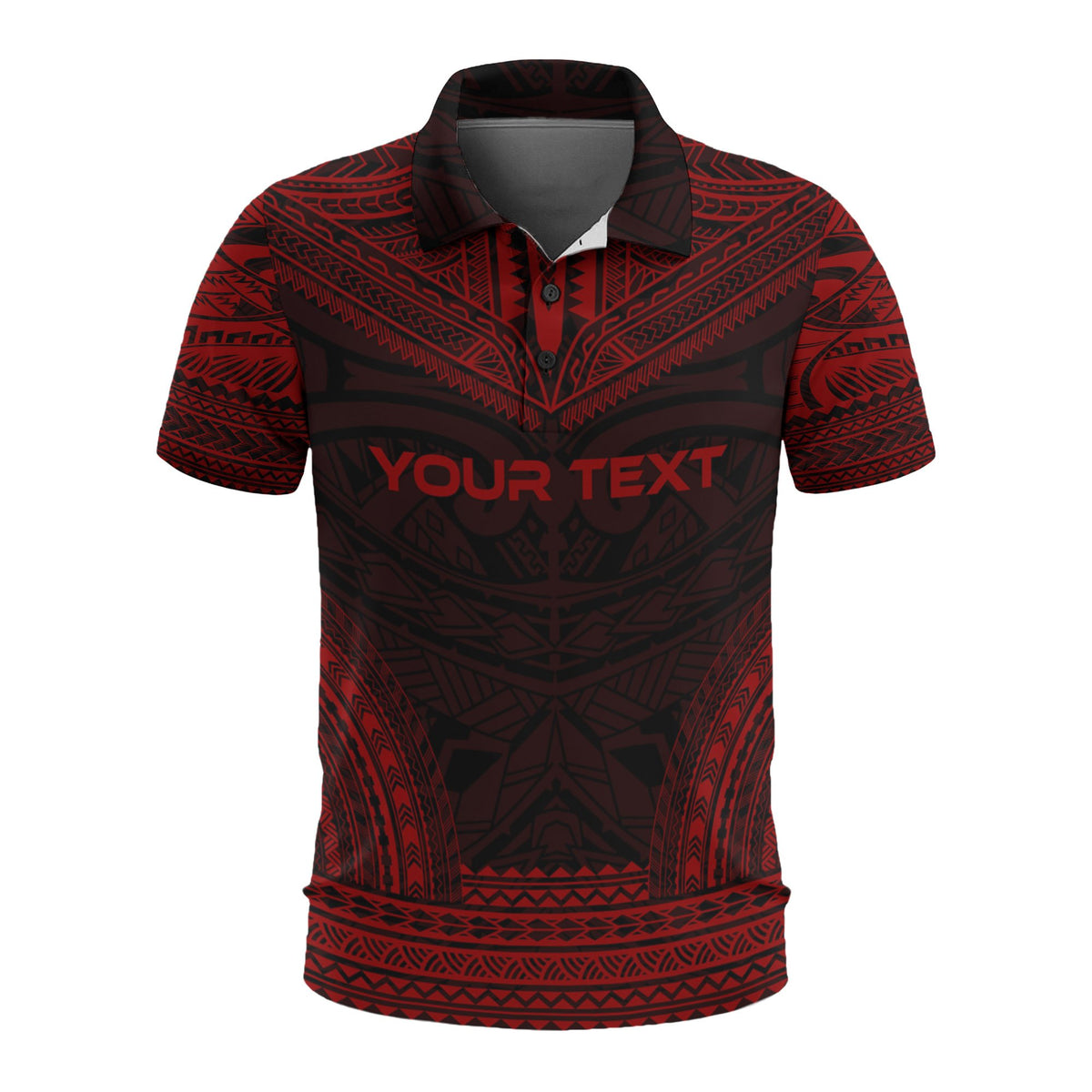 Yap Custom Polo Shirt Yap Flag Polynesian Chief Tattoo Red Version Unisex Red - Polynesian Pride