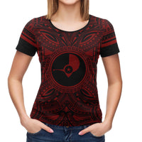 Yap T Shirt Yap Coat of Arms Polynesian Red Black - Polynesian Pride