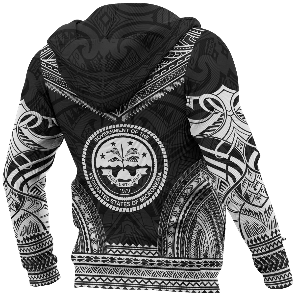 Yap Polynesian Chief Hoodie Black Version - Polynesian Pride