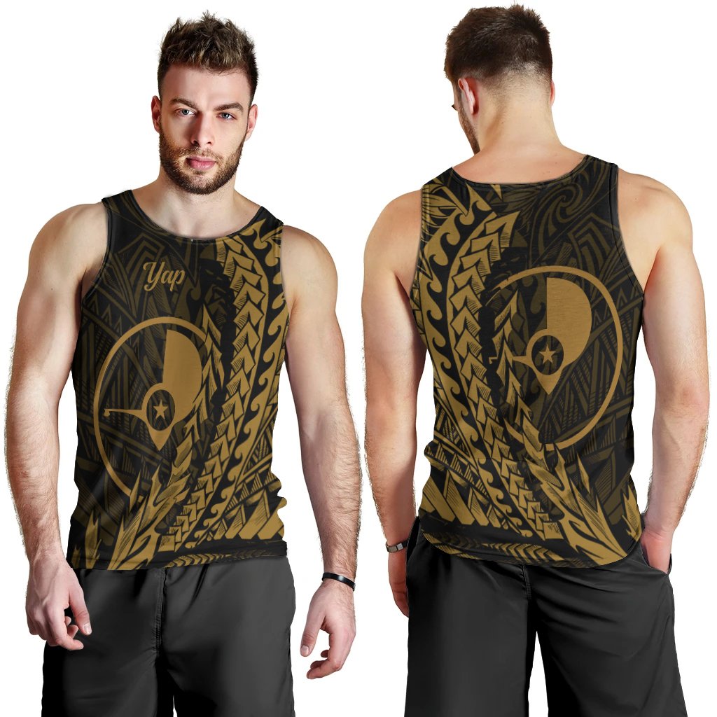 Yap Men's Tank Top - Wings Style Black - Polynesian Pride