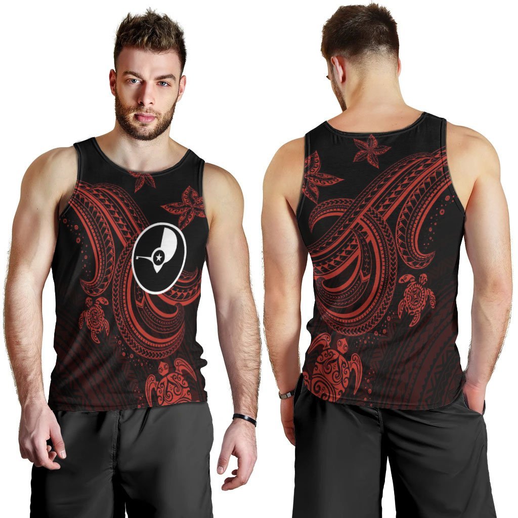 Yap Custom Personalised Men's Tank Top - Red Turtle - Polynesian Pride