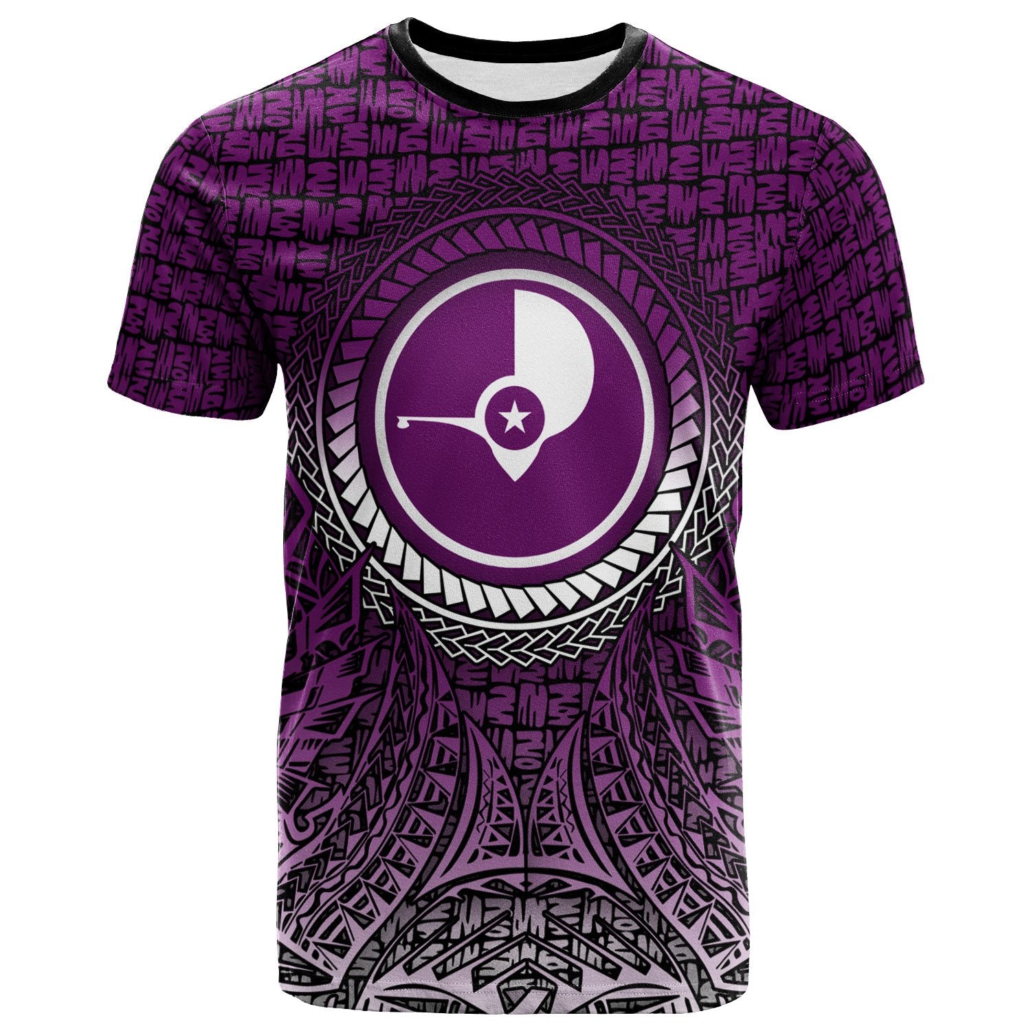 Yap Micronesian T Shirt Circle Pattern Purple Unisex Purple - Polynesian Pride