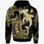 Yap Hoodie Hammerhead Shark Tribal Pattern Unisex Gold - Polynesian Pride