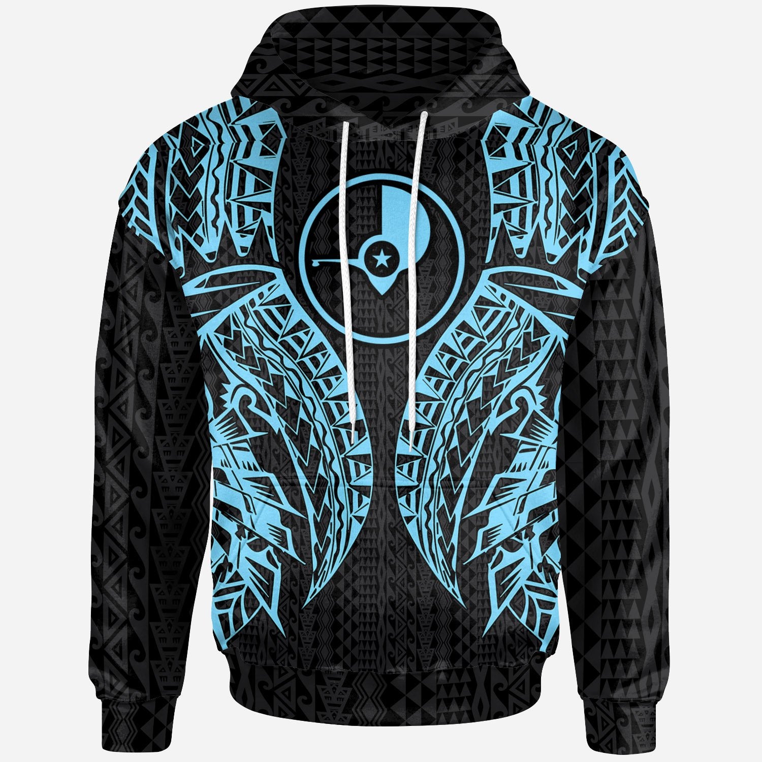 Yap Hoodie Micronesian Lion Head Neon Style Unisex Neon - Polynesian Pride