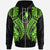 Yap Zip up Hoodie Polynesian Lion Head Green Style Unisex Green - Polynesian Pride