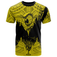 Hawaii Polynesian Warrior Ikaika T Shirt Benjamin Style Yellow - Polynesian Pride