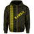 Polynesian Kakau Turtle Ohana Map of Hawaii Zip Hoodie Yellow - Polynesian Pride