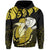 Hawaii Polynesian Aumakua Hammerhead Shark Hoodie Zip Cloud Style Yellow - Polynesian Pride