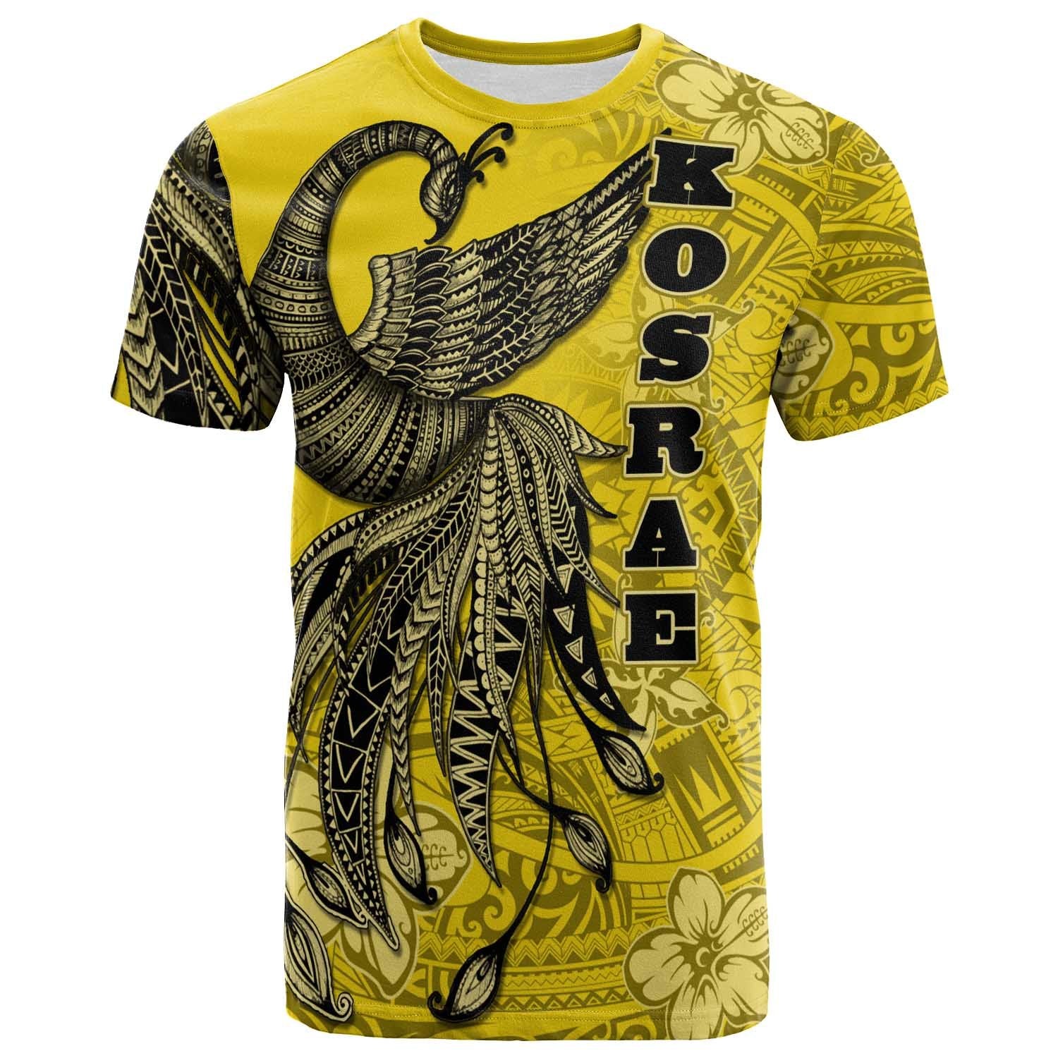 Kosrae T Shirt Polynesian Phoenix Bird, Fairytales Bird Yellow Unisex Yellow - Polynesian Pride